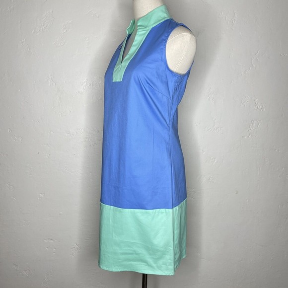Sail To Sable Womens XS Marina Cabbage Color Block Sleeveless Shift STS - Picture 3 of 7